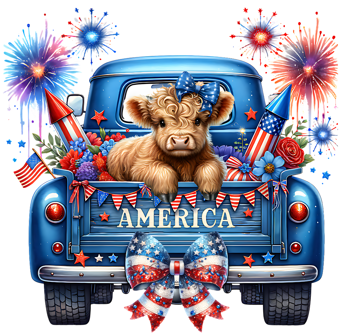 Highland Cow Truck