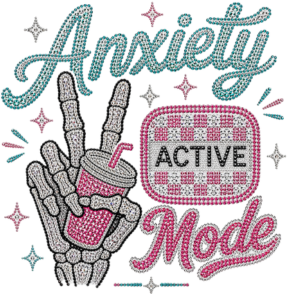Anxiety On Faux Rhinestone