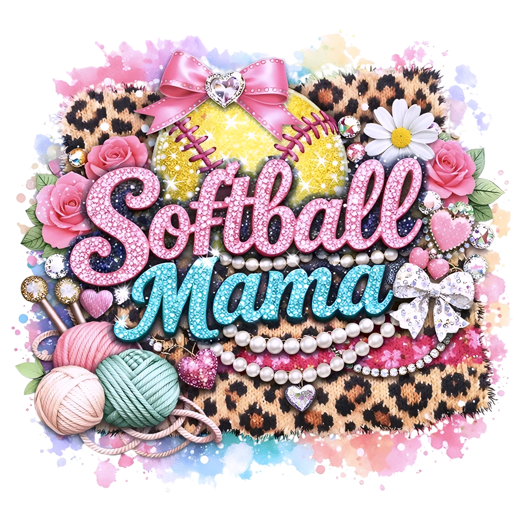 Bling Softball Mama, Coquette Mom Life