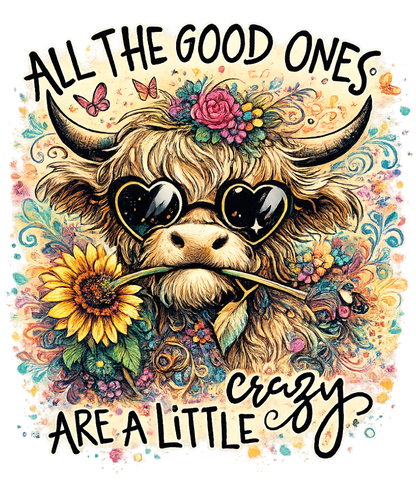 Funny Crazy Highland Cow Sarcastic