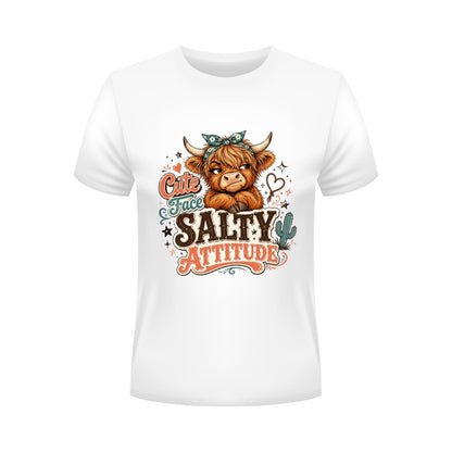 Funny Salty Attitude Highland Cow