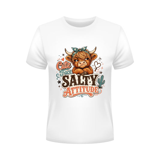 Funny Salty Attitude Highland Cow