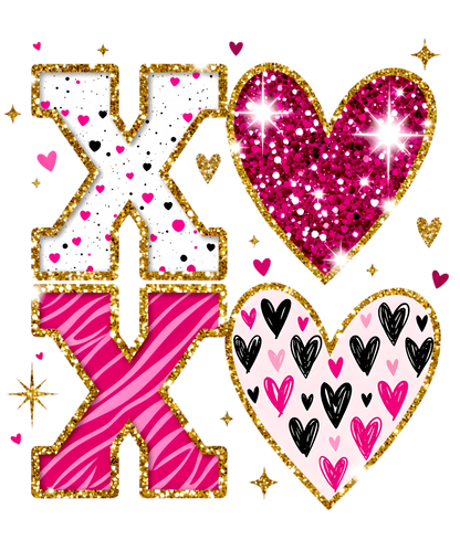 Glitter Brushstroke XOXO