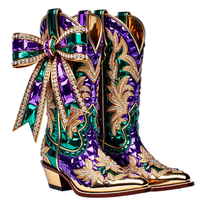 Mardi Gras Rhinestone Boots