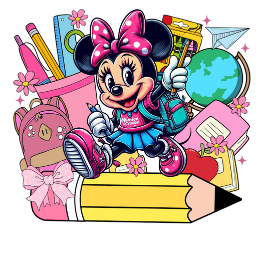 Cartoon Character Back To School - Minnie