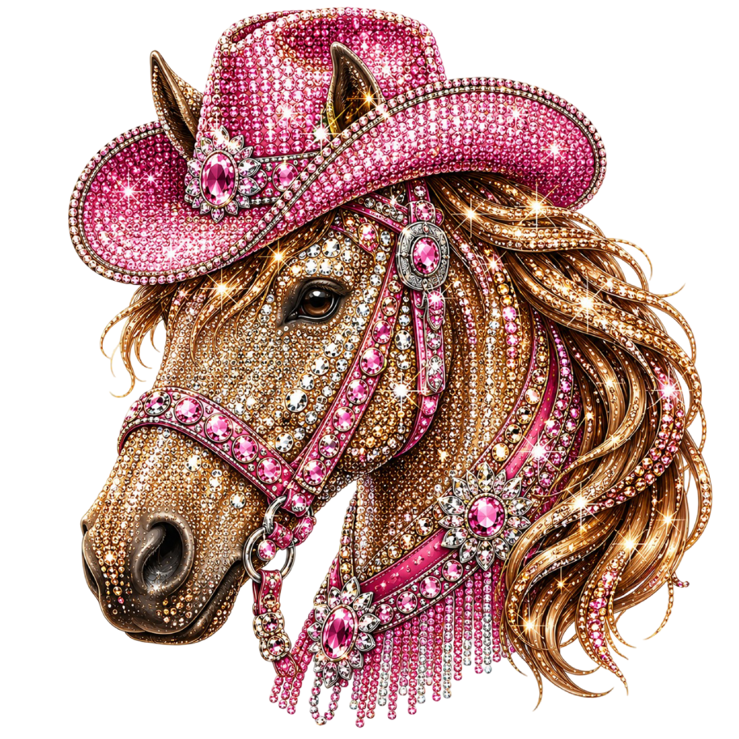 Preppy Rhinestone Cowgirl Horse