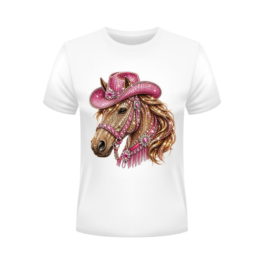 Preppy Rhinestone Cowgirl Horse