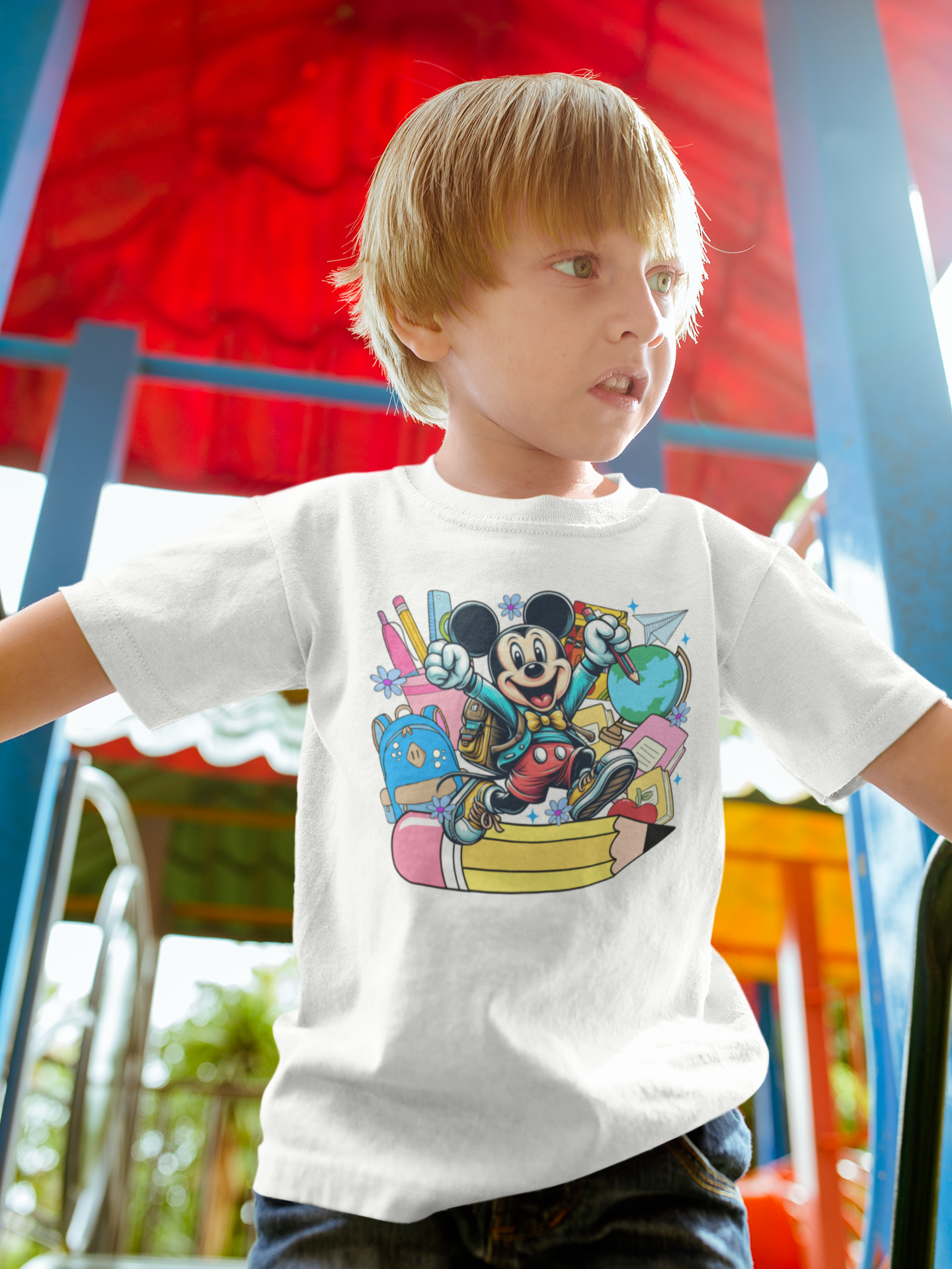 Cartoon Character Back To School - Mickey